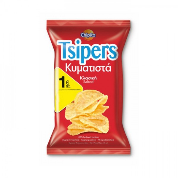 Tsipers chips κυματιστά κλασική 120 gr