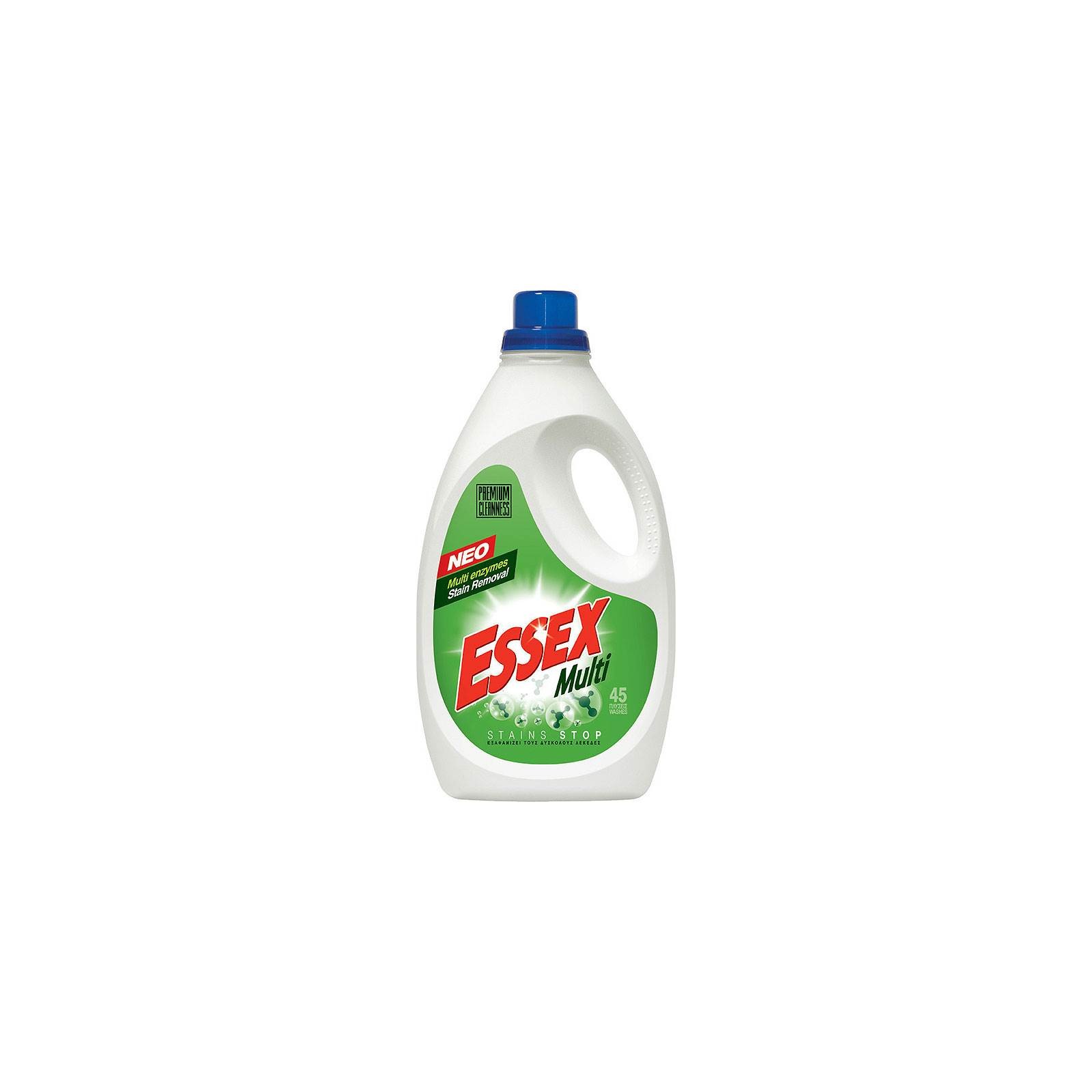 Υγρό Απορρυπαντικό Πλυντηρίου Essex Multi Stains Stop 45 Πλύσεις