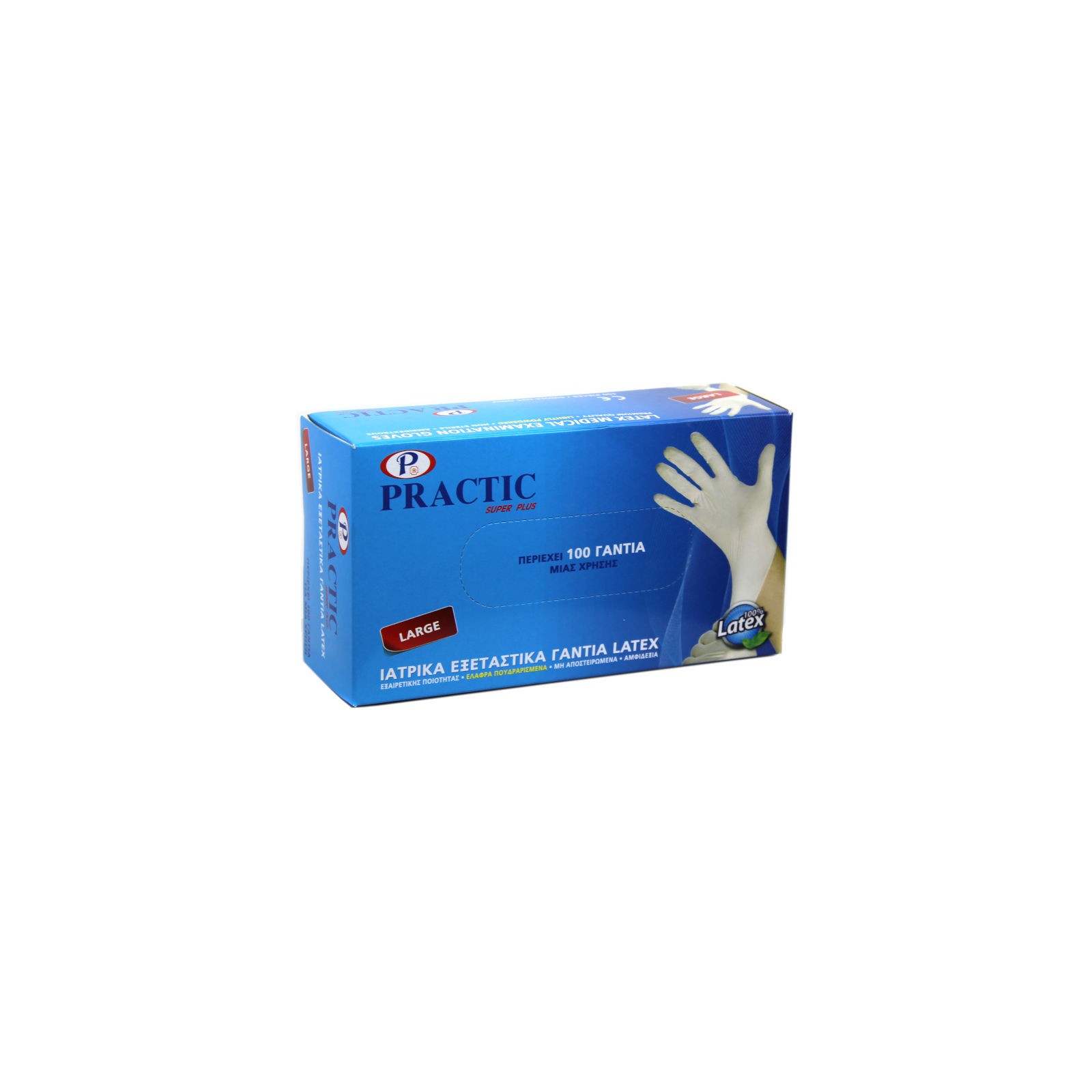 Γάντια Latex Practic Large 100τμχ