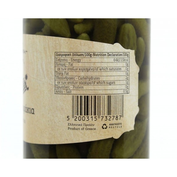 Αγγουράκια ανθός σε βάζο Μπάρμπα Γιάννη 355 gr