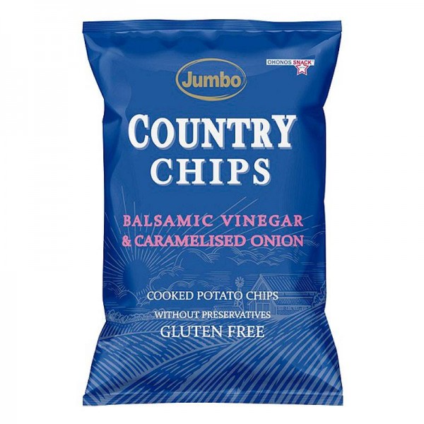 Τσιπς Jumbo Country Βαλσάμικο & Καραμελωμένο Κρεμμύδι Xωρίς Γλουτένη Ohonos 150gr