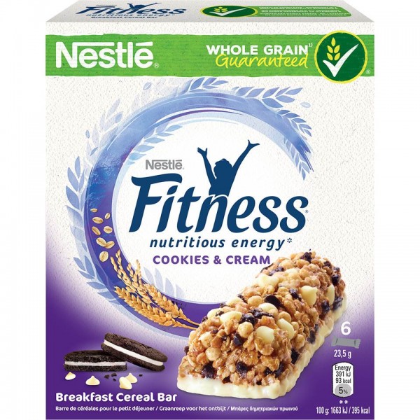 Μπάρες Δημητριακών Fitness Cookies & Cream 6 x 23,5 gr