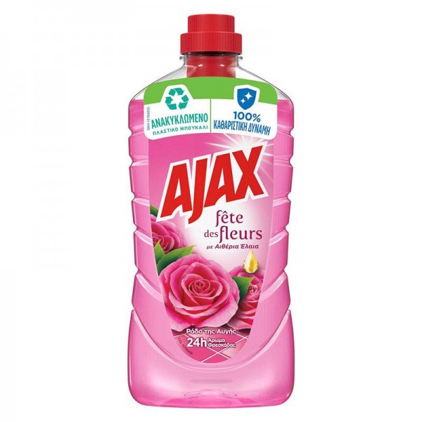 Υγρό Καθαριστικό Ajax Fete Des Fleurs Ρόδο Της Αυγής 1lt