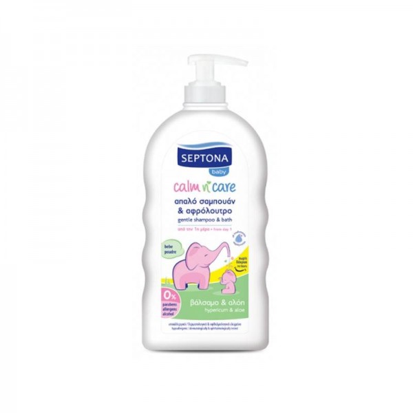 Σαμπουάν & Αφρόλουτρο Septona Baby Calm n' Care με Βάλσαμο & Αλόη 500ml