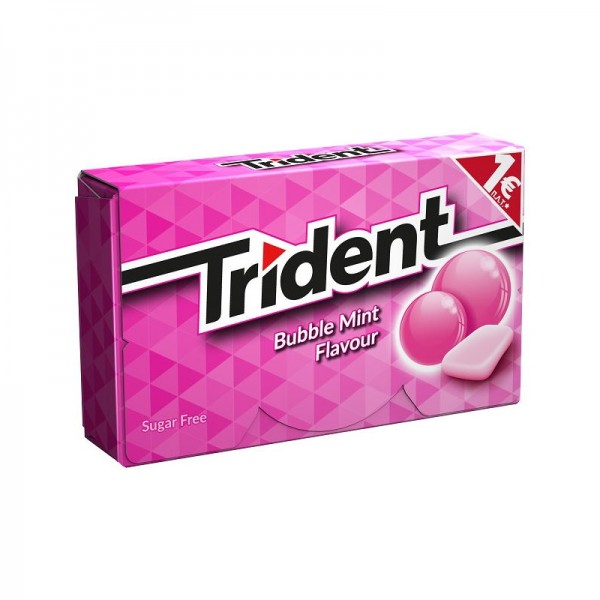 Τσίχλες Bubble Mint χωρίς Ζάχαρη Trident 23.8gr