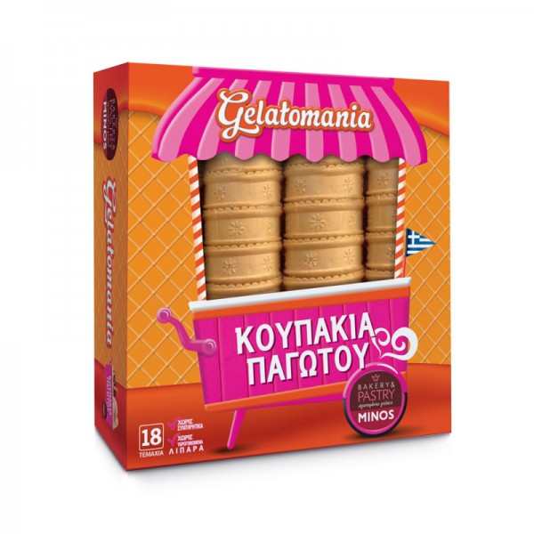 Κουπάκια Παγωτού Gelatomania Minos 18τμχ 75gr
