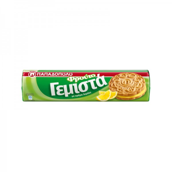 Μπισκότα Φρουτογεμιστά με Κρέμα Λεμόνι Παπαδοπούλου 200gr