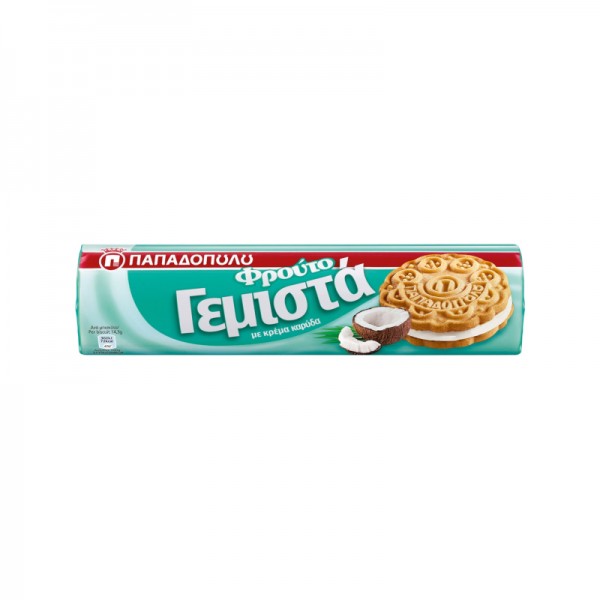Μπισκότα Φρουτογεμιστά με Κρέμα Καρύδα Παπαδοπούλου 200gr