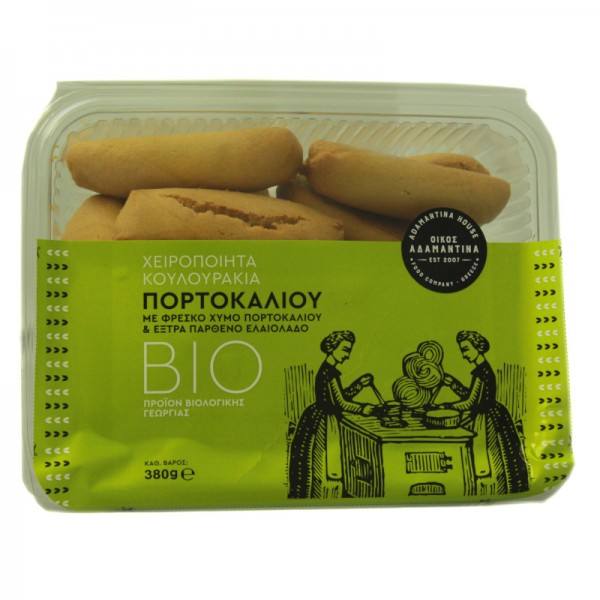 Χειροποίητα Κουλουράκια Πορτοκαλιού Bio Οίκος Αδαμαντίνα 380gr