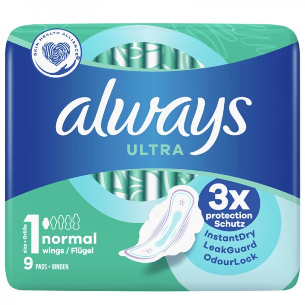 Σερβιέτες Με Φτερά Always Ultra Normal Νο1 9τμχ