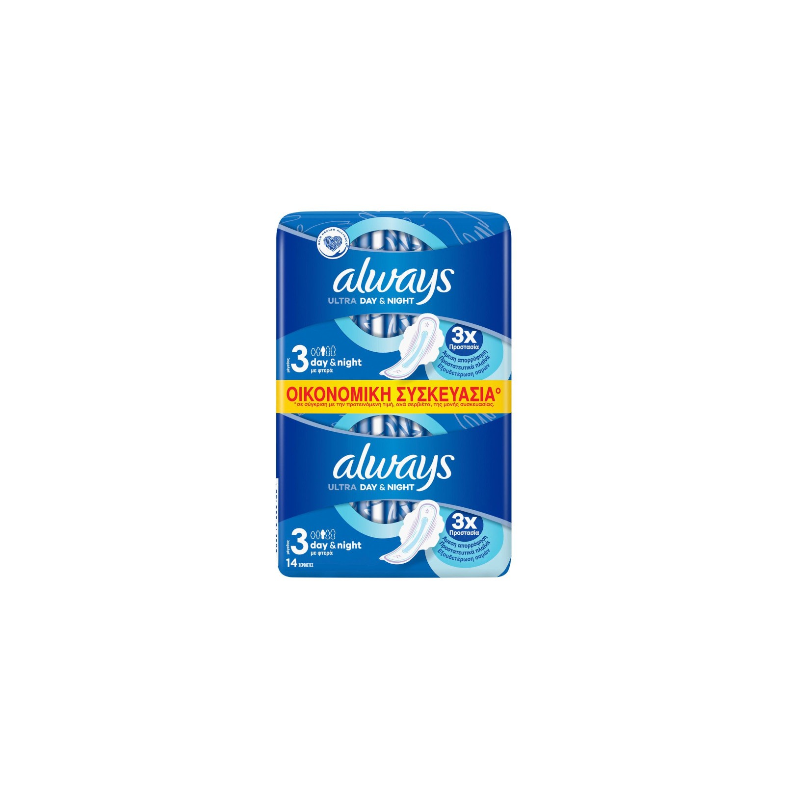 Σερβιέτες Με Φτερά Ultra Day & Night Always Νο3 14τμχ