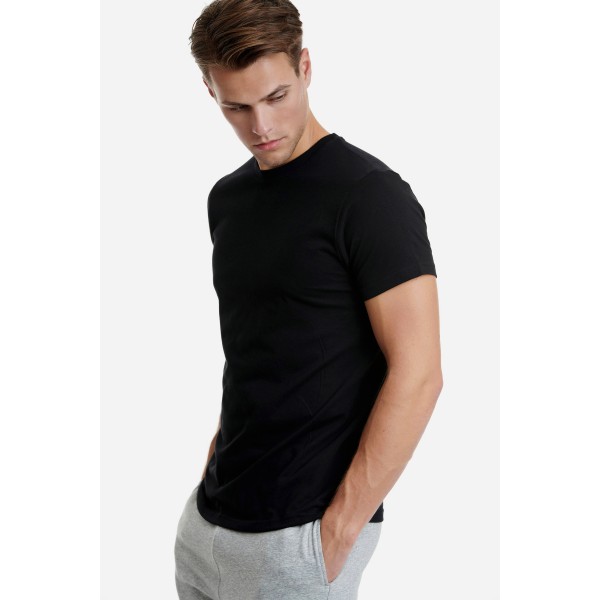 Walk Ανδρικό Βαμβακερό Loose Fit T-Shirt με Λαιμόκοψη W1915