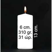 Κερί Κύλινδρος Decor Candles 6x13cm 310gr