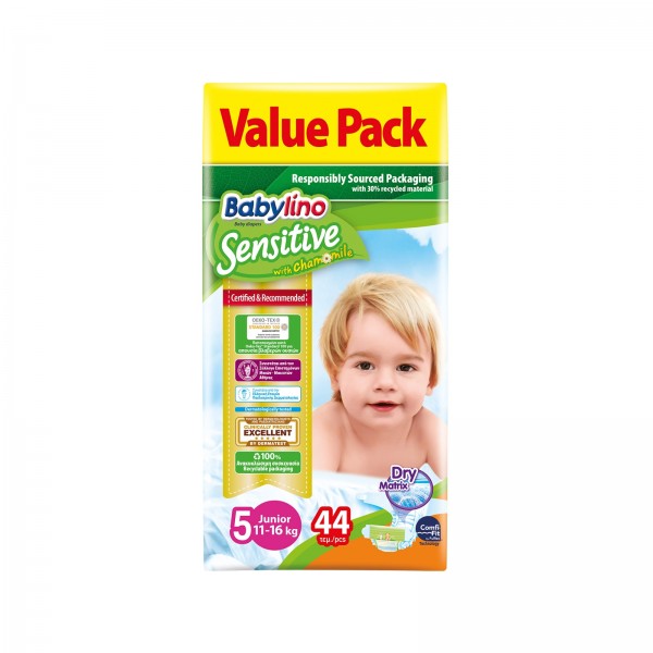 Πάνες Babylino Sensitive N5 (11-16kg) 44τμχ