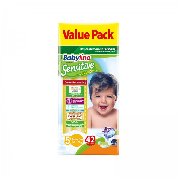Πάνες Babylino Sensitive N5+ (12-17kg) 42τμχ