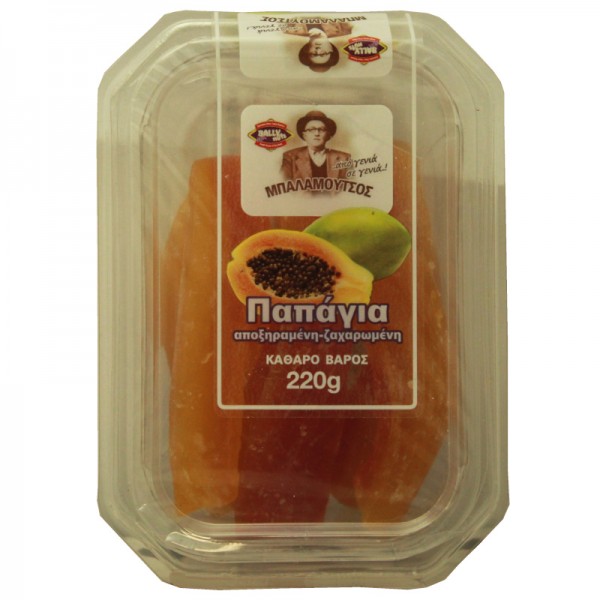 Παπάγια Αποξηραμένη και Ζαχαρωμένη Bally Nuts 220gr