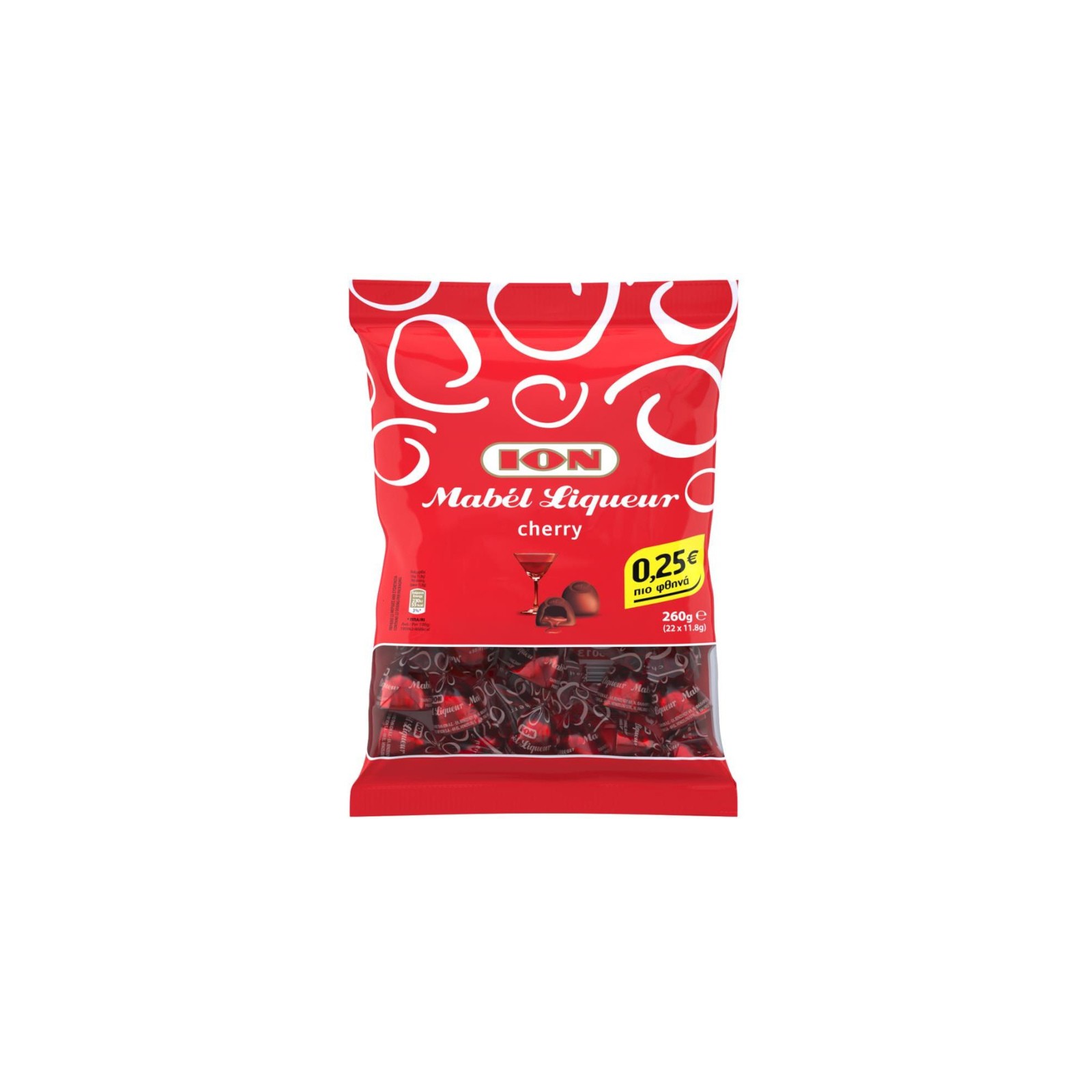 Σοκολατίνια Mabel Liqueur Cherry Ιον 260gr -0,25€
