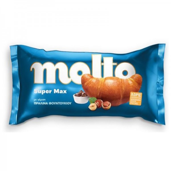 Κρουασάν με Γέμιση Πραλίνα Φουντουκιού Super Max Molto 130gr