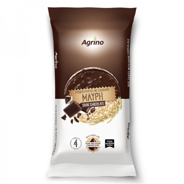Ρυζογκοφρέτες με Μαύρη Σοκολάτα Agrino 62gr