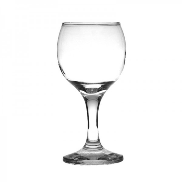 Ποτήρια Κρασιού Κολονάτα Γυάλινα Kouros Uniglass 210ml Σετ 6τμχ