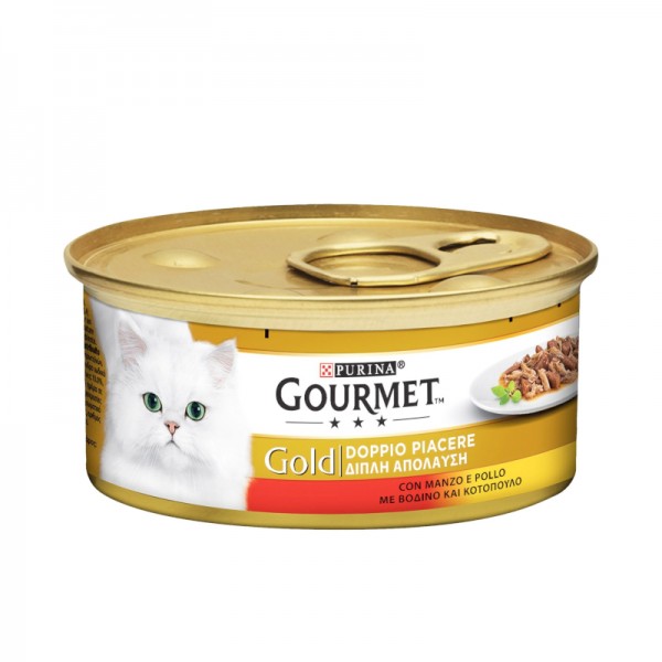 Τροφή για Γάτες με Βοδινό και Κοτόπουλο Purina Gourmet Gold 85gr