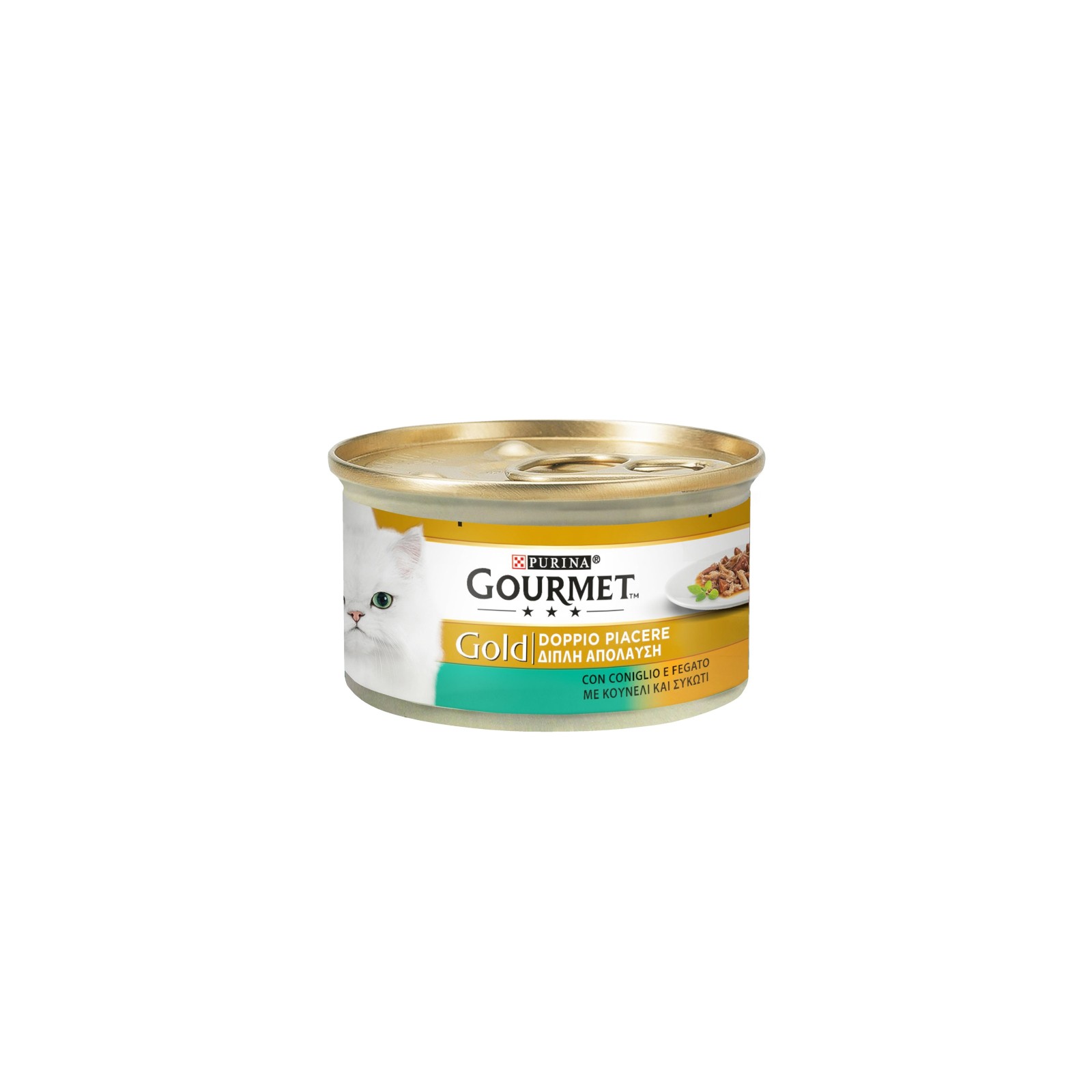Τροφή για Γάτες με Κουνέλι και Συκώτι Gourmet Gold Duo Purina 85gr