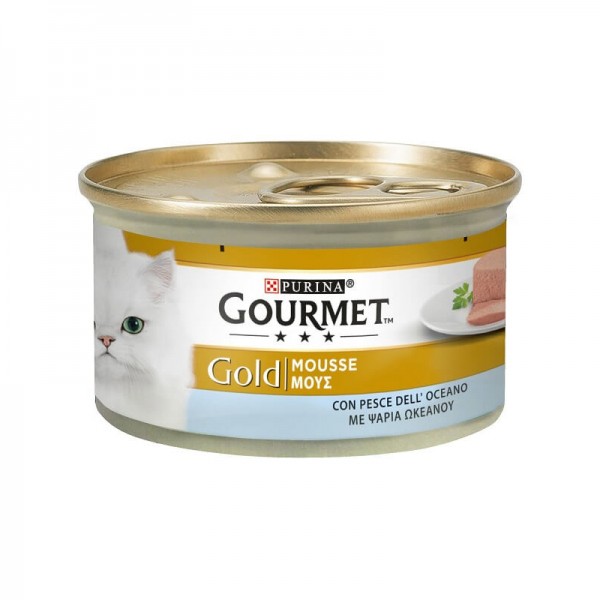 Τροφή για Γάτες με Ψάρια Ωκεανού Μους Gourmet Gold Purina 85gr