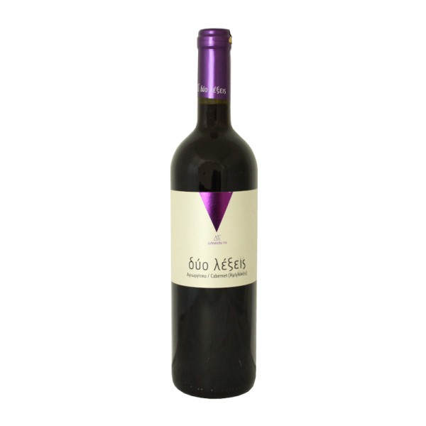 Οίνος Ερυθρός Ημίγλυκος Αγιωργίτικο/Cabernet Δύο Λέξεις Δαναών Γη 750ml