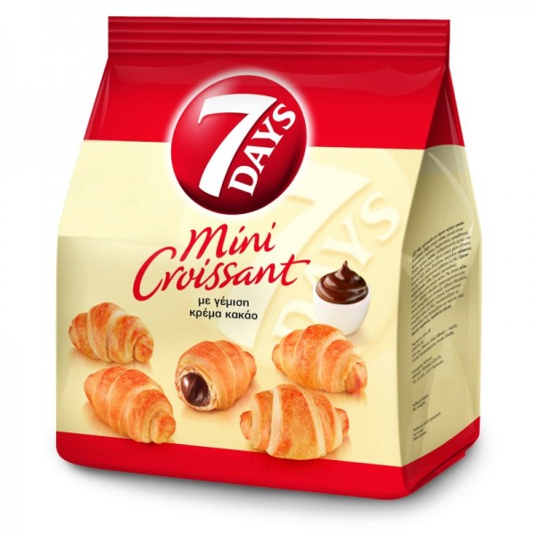 Mini Κρουασάν με Γέμιση Κρέμα Κακάο 7days 300gr