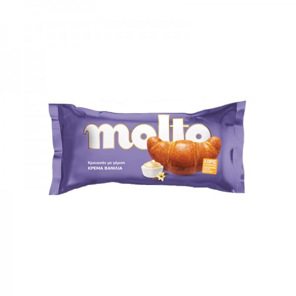 Κρουασάν με Extra Γέμιση Κρέμα Βανίλια Molto 98gr