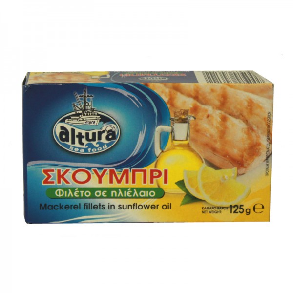 Φιλέτο Σκουμπρί σε Hλιέλαιο Altura 125gr