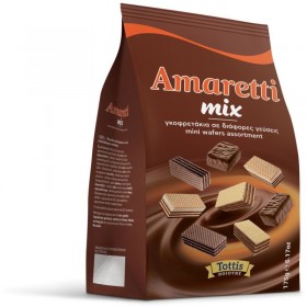Γκοφρετάκια σε Διάφορες Γεύσεις Amaretti Mix 125gr