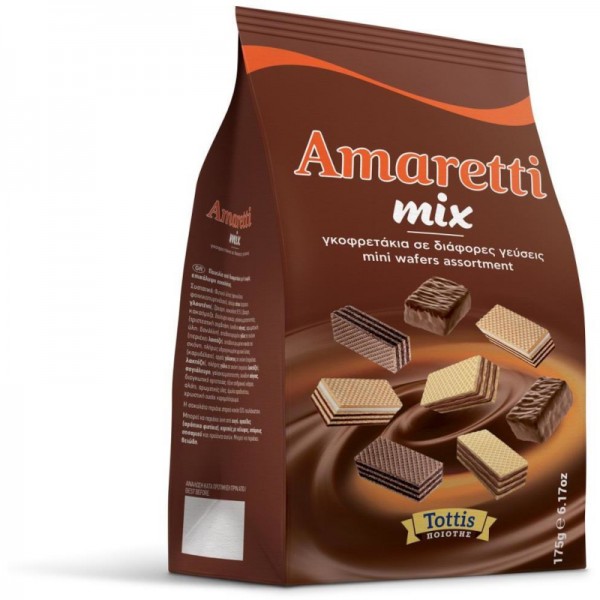Γκοφρετάκια σε Διάφορες Γεύσεις Amaretti Mix 125gr