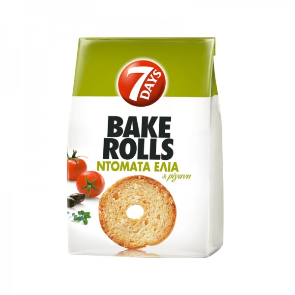 Bake Rolls Ντομάτα Ελιά 7Days 150gr