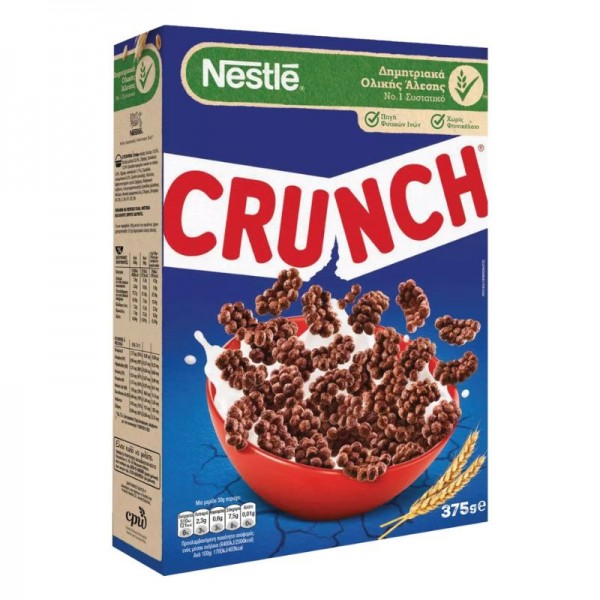 Δημητριακά Ολικής Άλεσης Nestle Crunch Σοκολατένια 375gr