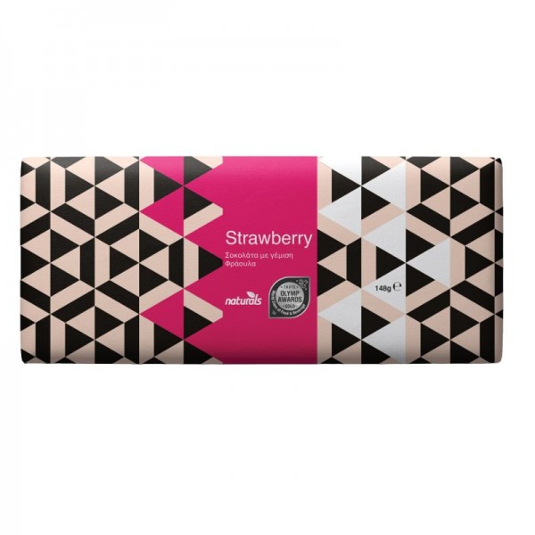 Σοκολάτα με γέμιση γιαούρτι & φράουλα Naturals 145gr