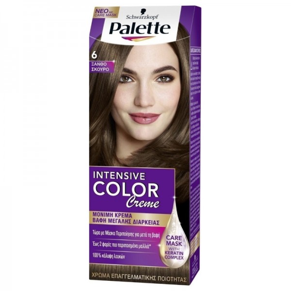 Βαφή Μαλλιών Palette Intensive Color Creme Schwarzkopf No6 Ξανθό Σκούρο 50ml