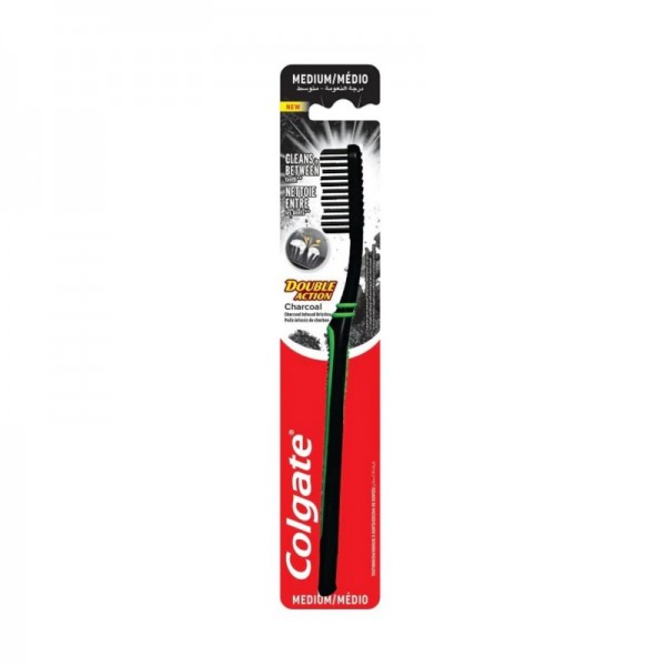 Οδοντόβουρτσα Double Action Charcoal Colgate Medium