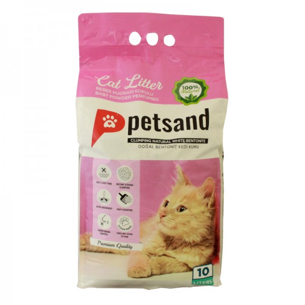 Άμμος Υγιεινής Γάτας Baby Powder Petsand 10lt