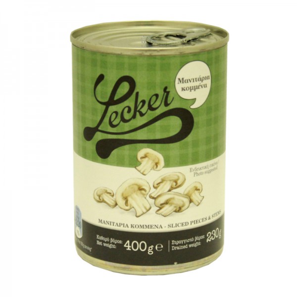 Μανιτάρια Κομμένα Lecker 400gr