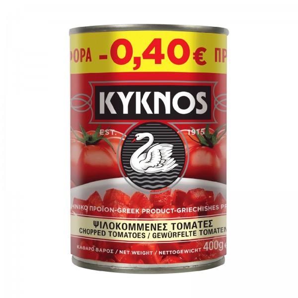 Ψιλοκομμένες Τομάτες Κύκνος 400gr -0,40€ Έκπτωση