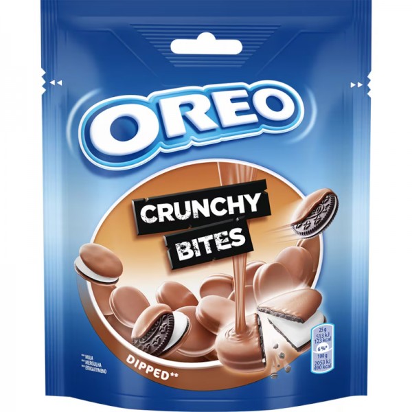 Μπισκότα Γεμιστά με Βανίλια Crunchy Bites Dipped Oreo 110gr