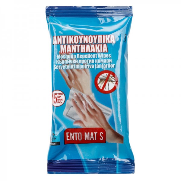 Αντικουνουπικά Μαντηλάκια Ento Mat S 15τμχ
