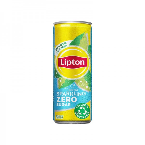 Ice Tea Λεμόνι με Ανθρακικό Χωρίς Ζάχαρη Lipton 330ml