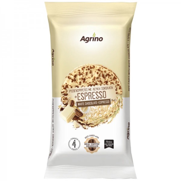 Ρυζογκοφρέτες Με Λευκή Σοκολάτα & Espresso Agrino 64gr