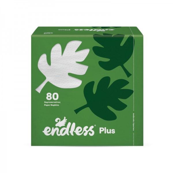 Χαρτοπετσέτα 1Φυλλη Λευκή Plus Endless 30x30cm...