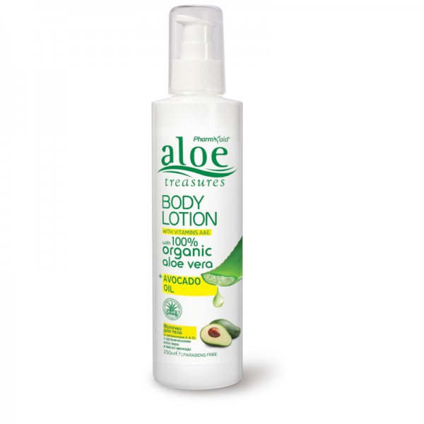 Γαλάκτωμα Σώματος με Έλαιο Αβοκάντο & Αλόη Aloe Treasures Pharmaid 250ml