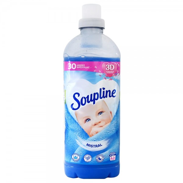 Συμπυκνωμένο Υγρό Μαλακτικό Ρούχων Aroma Freshness Mistral Soupline 42μεζ 924ml