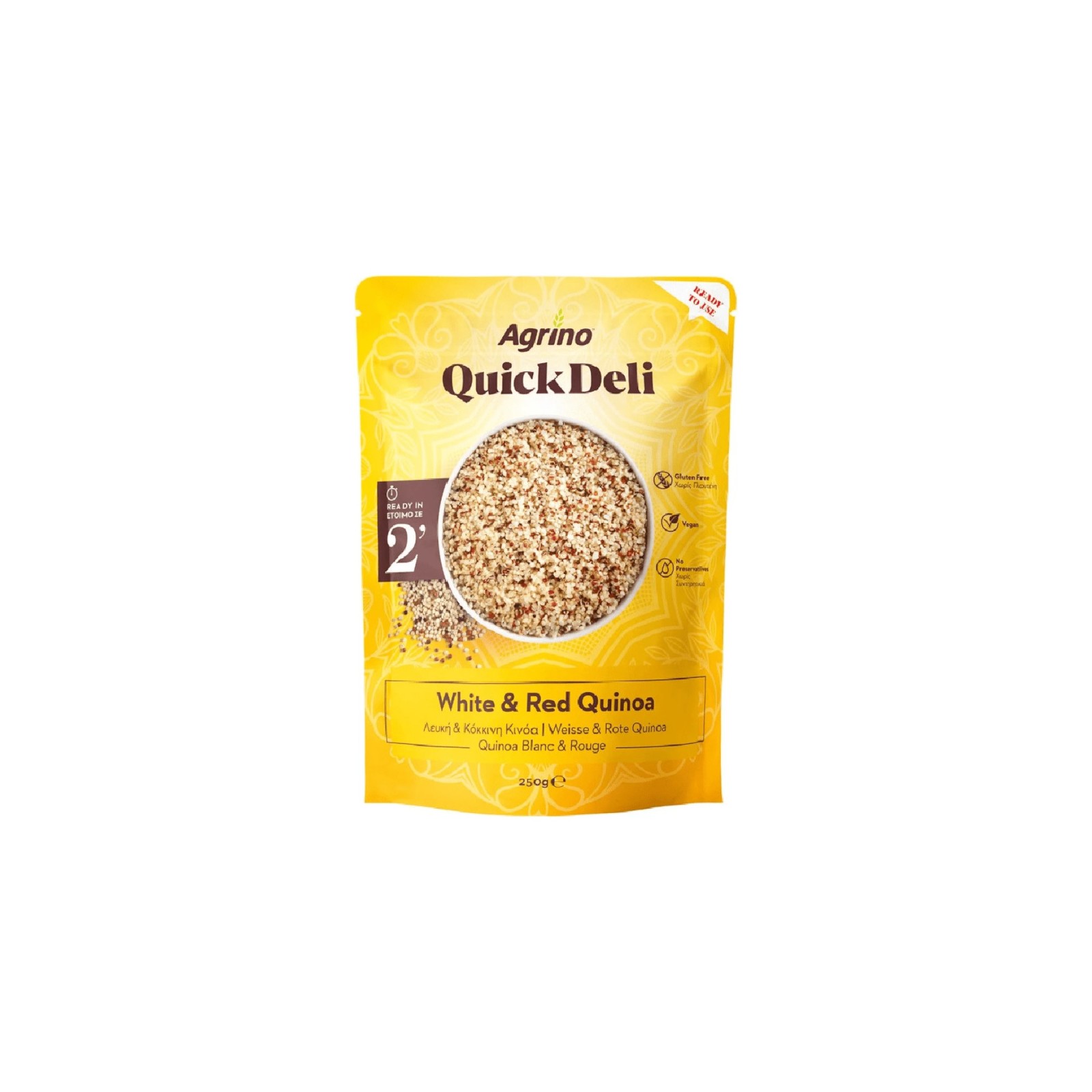 Λευκή & Κόκκινη Κινόα Quick Deli Agrino 250gr