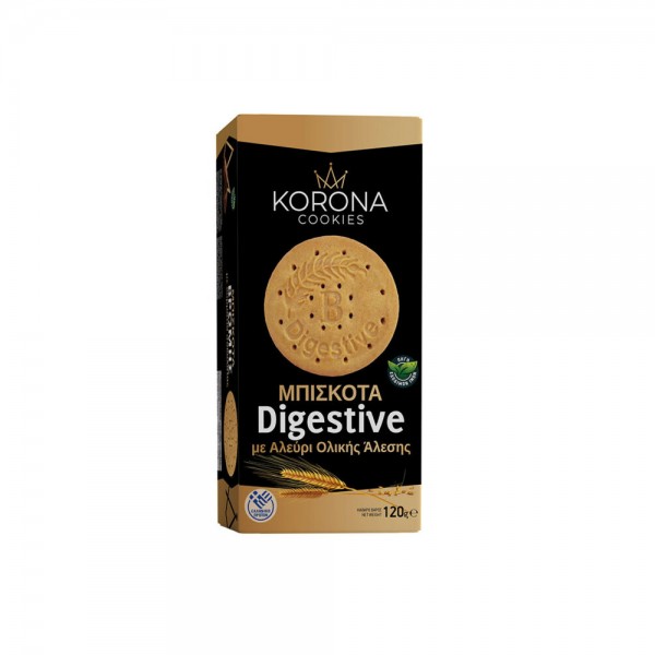 Μπισκότα Digestive με Αλεύρι Ολικής Άλεσης Korona Cookies 120gr